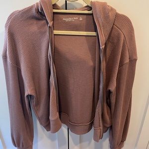 Abercrombie waffle zip up